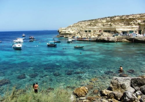 Dahlet Qorrot Bay In Gozo, Malta