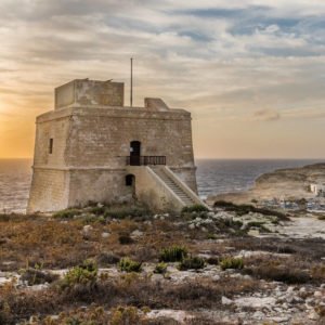 Dwejra Tower In Gozo, Malta