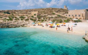 Hondoq Bay in Gozo, Malta