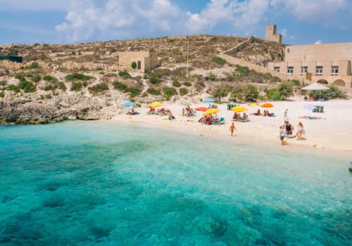 Hondoq Bay In Gozo, Malta